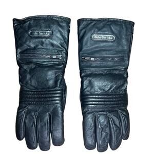 Hein Gericke cold weather leather gauntlet motorcycle gloves nwot size xl
